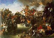 Johann Peter Krafft Zrinyi's Charge from the Fortress of Szigetvar oil painting on canvas